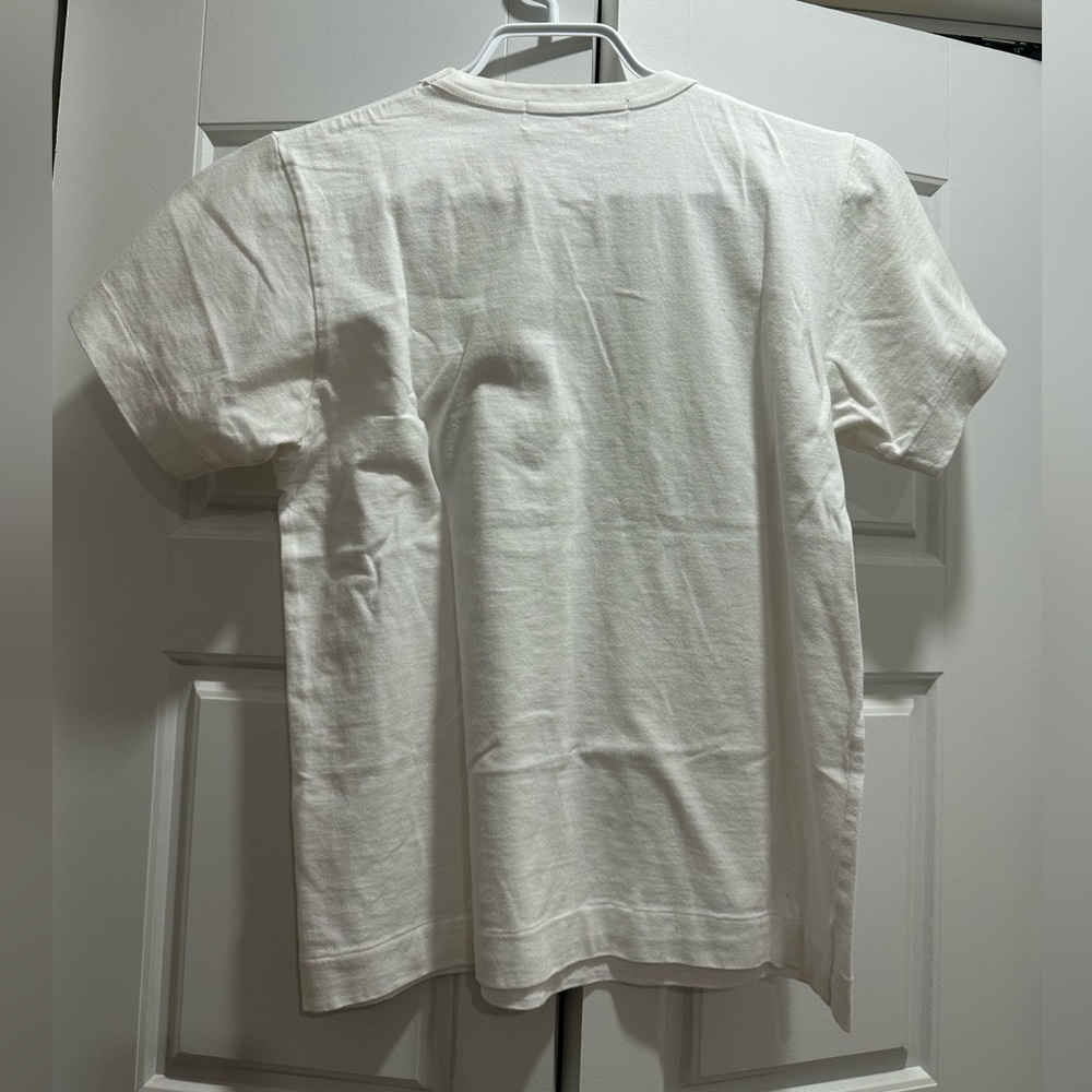 Comme des garçon Play - BASIC T-SHIRT RED EMBLEM (WHITE) - Picture 8 of 9
